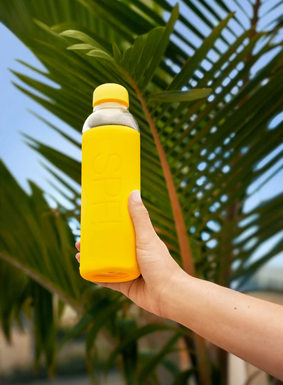 SPF! Glass Water Bottle